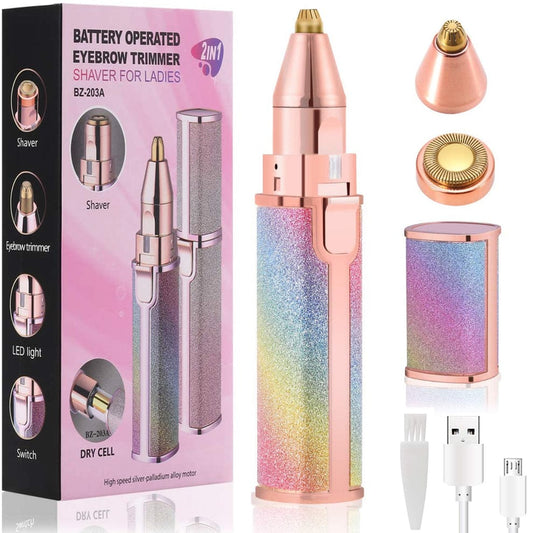 Flawless Original 2 In 1 Rechargeable Eyebrow and Facial Hair Remover